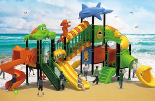 QX-18046A幼儿园室外大型滑梯/海洋主题滑滑梯/户外玩具游乐设备